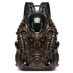 3D Shaped Street‑Punk Backpack for Men and Women