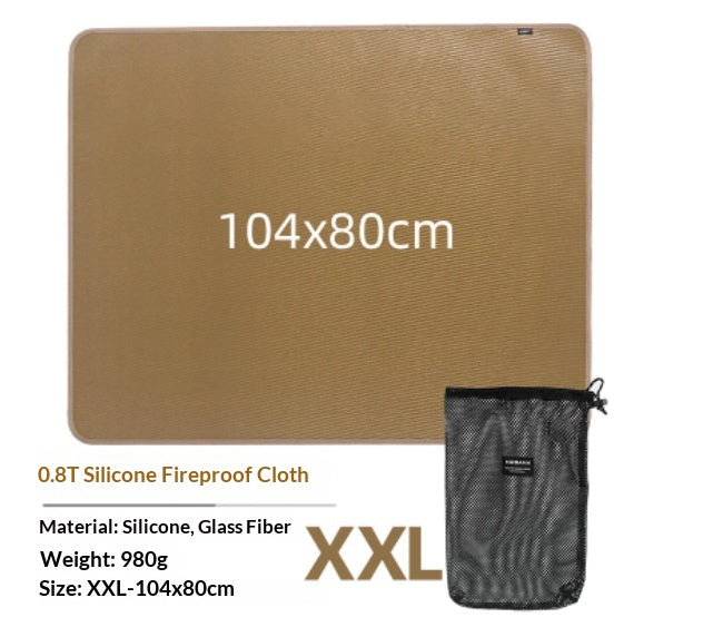 Outdoor Camping Fireproof Cloth Silicone Insulated High-temperature Resistant Glass Fiber Cloth