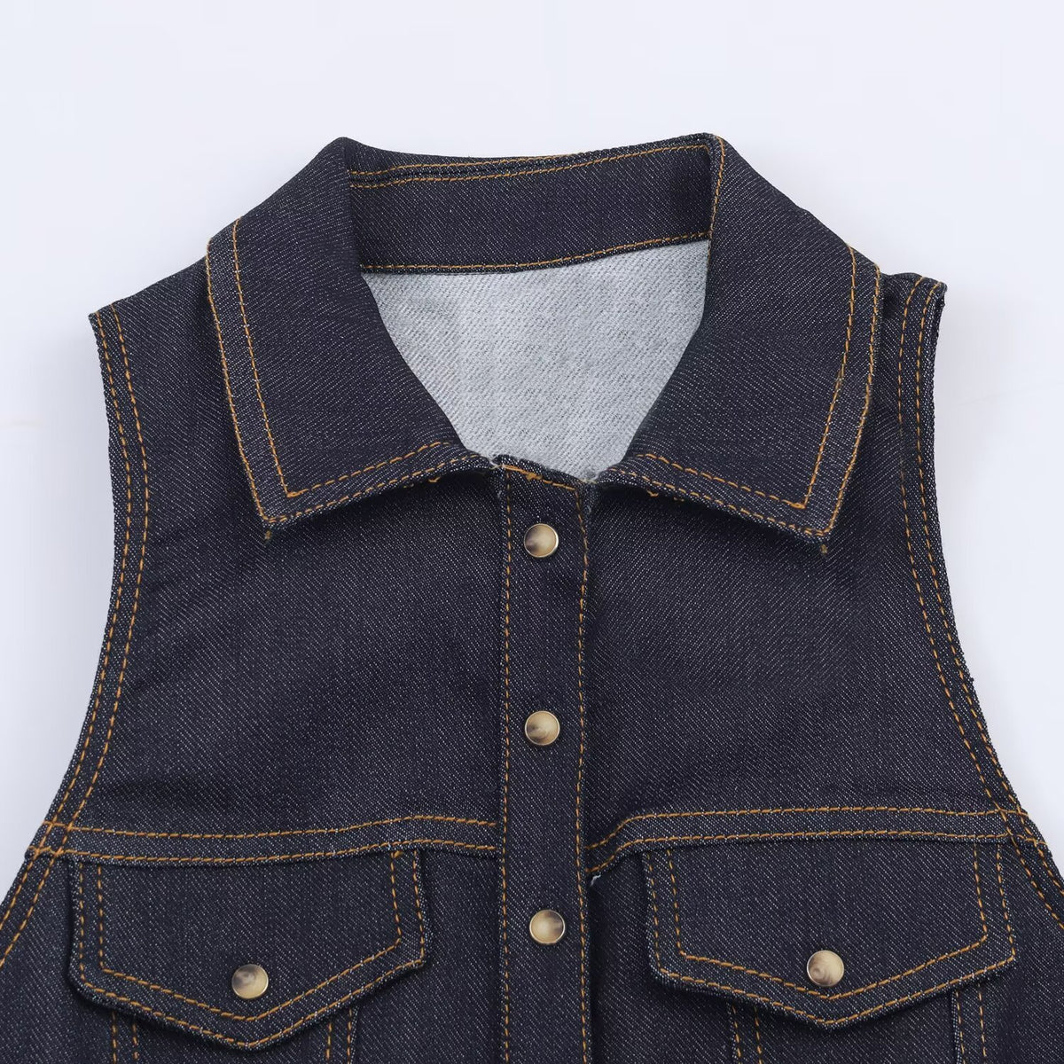 Sleeveless Denim Bodycon Jumpsuit for Women