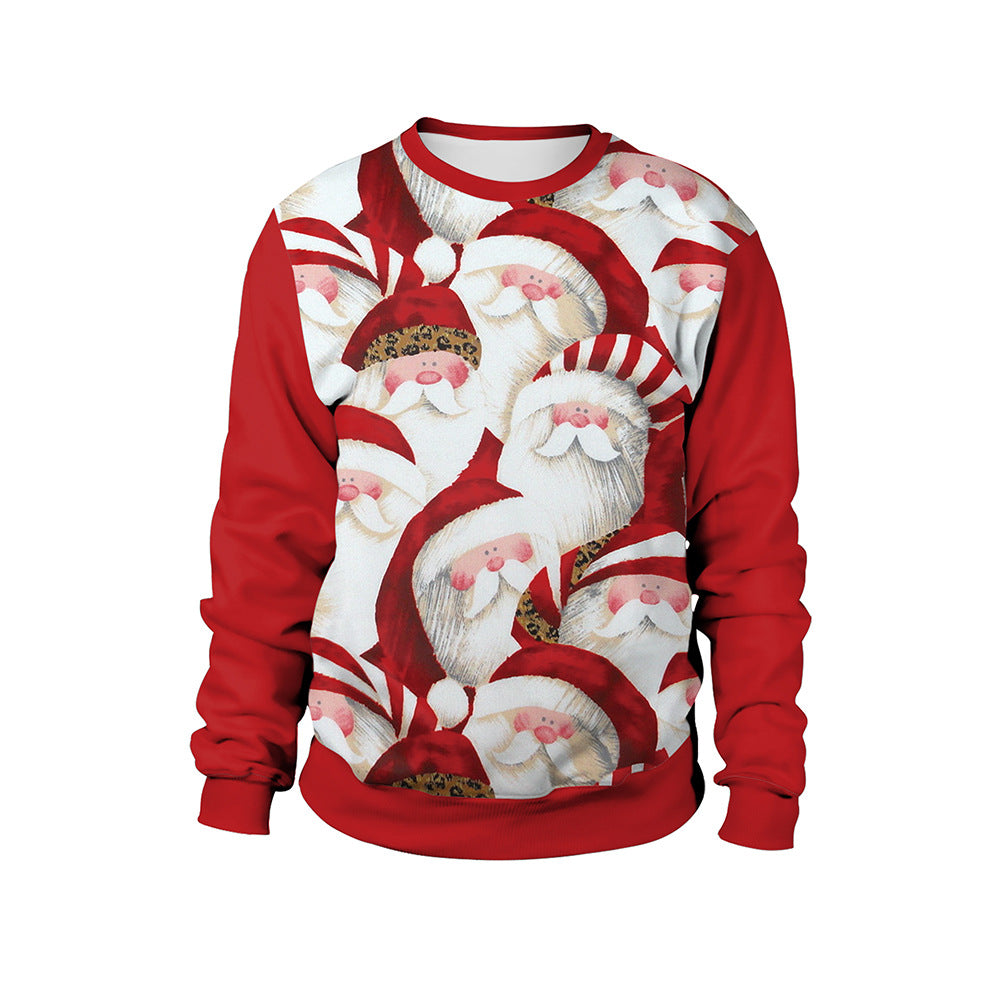 Festive Animal Print Christmas Sweater for Women