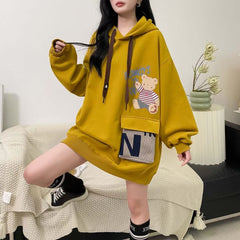 Cute Bear Hooded Oversized Sweatshirt