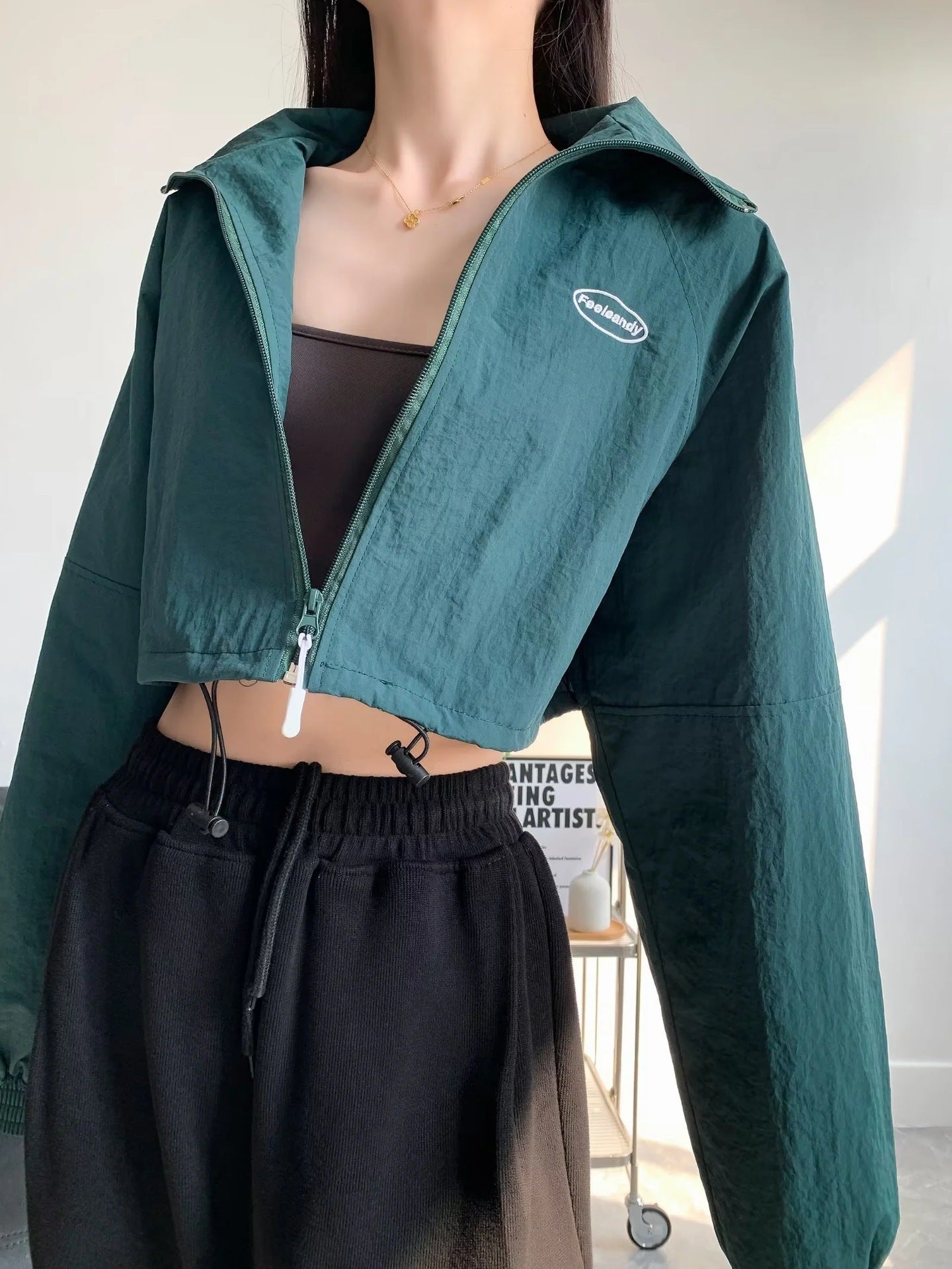 Women's Sporty Stand-Collar Windproof Cardigan Jacket