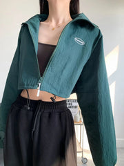 Women's Sporty Stand-Collar Windproof Cardigan Jacket