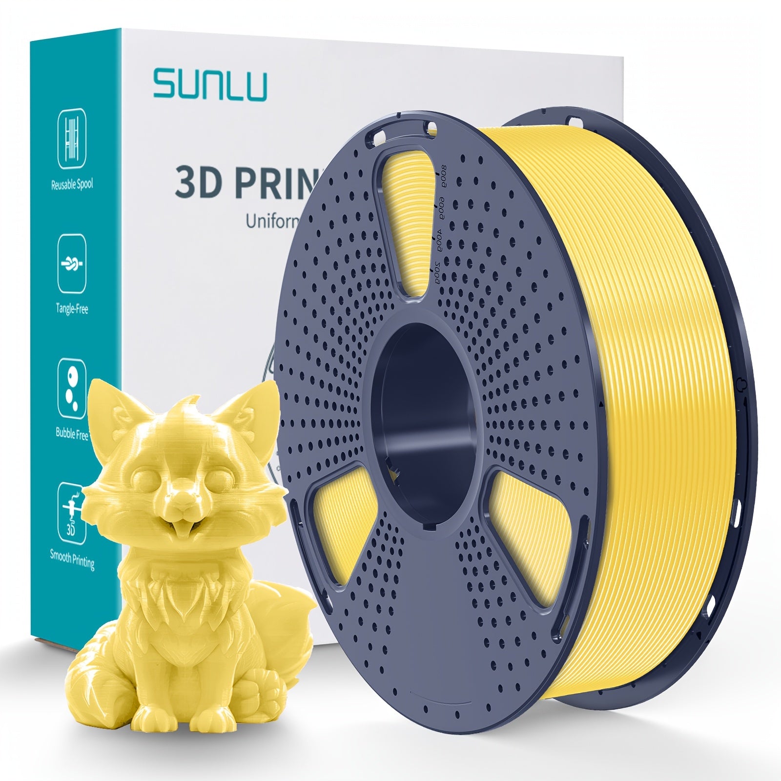 High Toughness PETG 3D Printer Filament, 1.75 mm ±0.02 mm, 1 kg Spool (2.2 lb) – Less Stringing, Smooth Layer Adhesion, Indoor & Outdoor Use