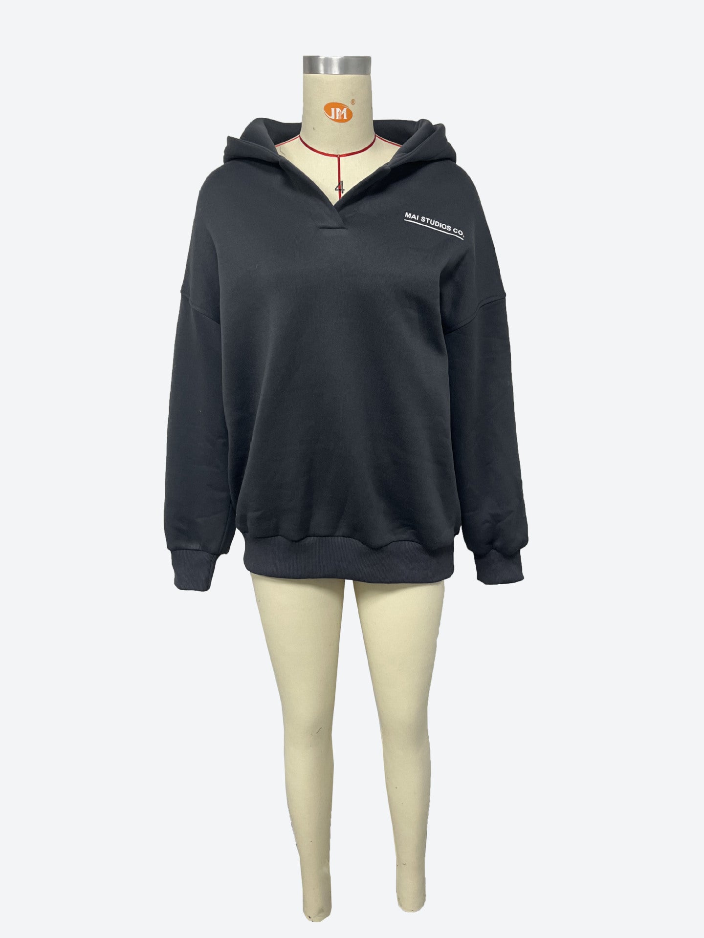 Fleece-Lined Printed Long-Sleeve Hooded Sweatshirt