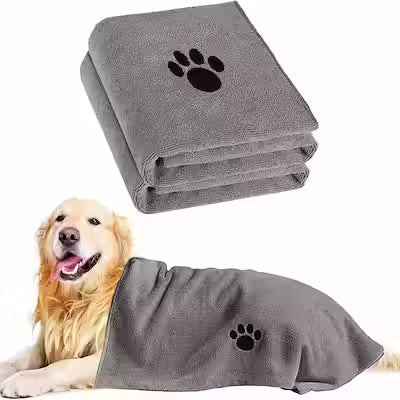 2-Pack Dog Drying Towels - Super Absorbent & Soft