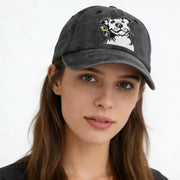 Dog Lover Baseball Cap - Adjustable Denim Embroidered Hat