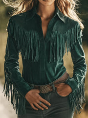 Chic Tassel Lapel Casual Cardigan Jacket