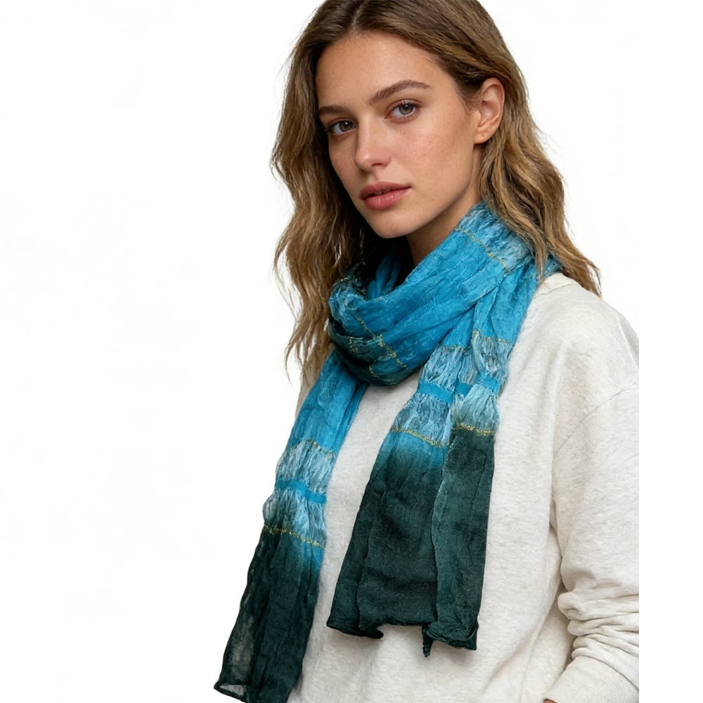 Turquoise Shimmer Scarf
