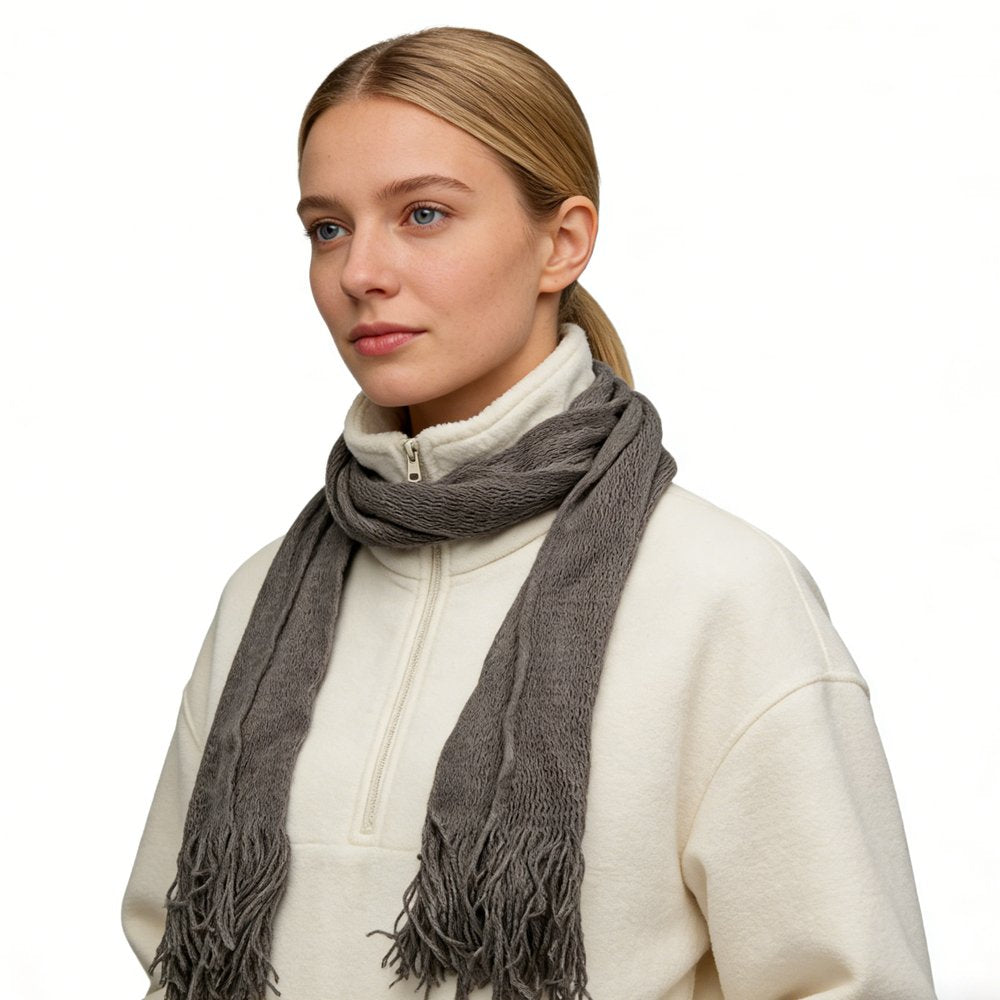 Grey Skinny Scarf
