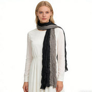 Soft Crinkle Scarf for Women Men - Casual Office Wear