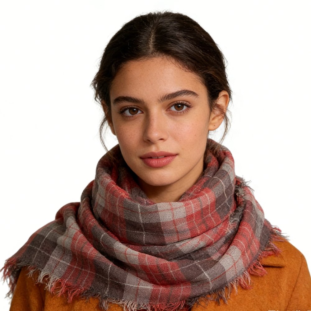 Add a Luxe Touch with 2pcs Orange Red Scarves, Perfect for Evening Wear, Vacation, or Daily Life