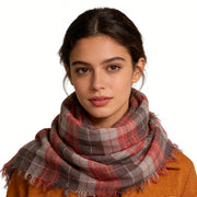 Add a Luxe Touch with 2pcs Orange Red Scarves, Perfect for Evening Wear, Vacation, or Daily Life