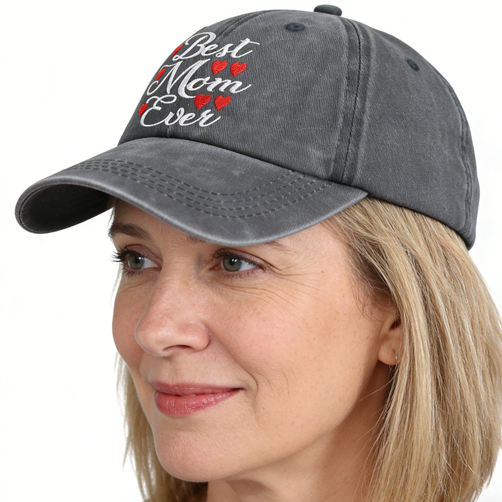 Celebrate Mom's Love with Adjustable Embroidered Baseball Cap