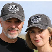 Vintage 30 Aged Hat for Men & Women - Adjustable Baseball Cap