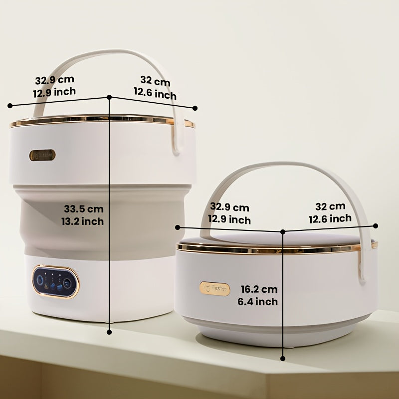 Compact 15 L (3.5 gal) Portable Foldable Washer for Underwear and Socks
