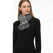 Luxe Grey Leopard Scarf