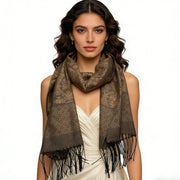 Sophisticated Tweed Scarf for Men & Women - Luxe Evening Wear Accessory