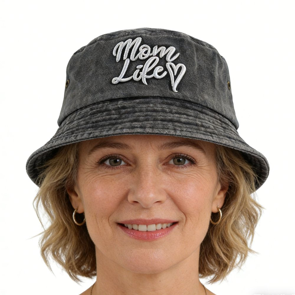 Funny Mom Life Bucket Hat for Women - Sun Beach Hats, Outdoor Travel Hats