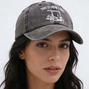 Funny Golf Cart Hat for Men Women - 2PCS Adjustable Denim Baseball Cap