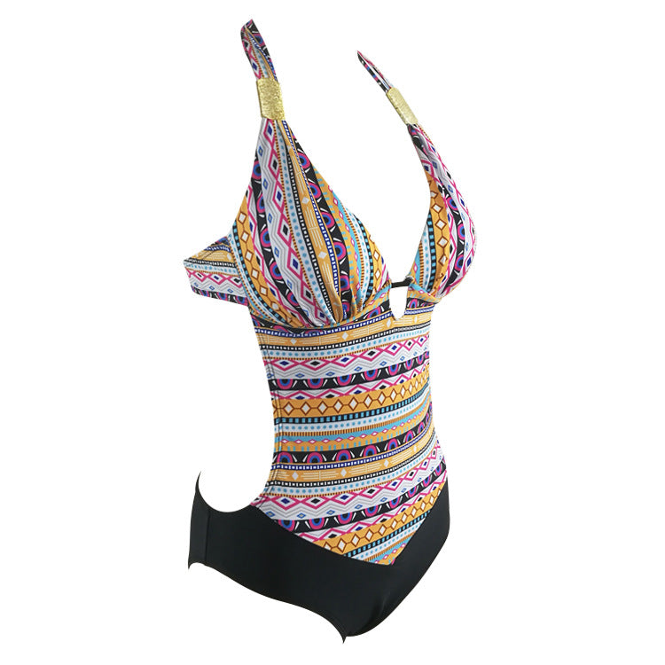 Sexy Backless Halter One-Piece Swimsuit