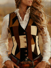 Retro Chic Sleeveless Vest for Women