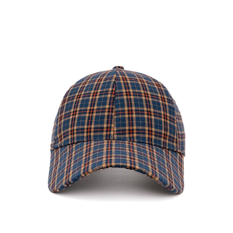 Multi-Color Checked Baseball Cap, Classic & Versatile, Adjustable Beanie Hat