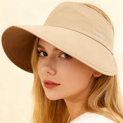 Double-Sided Wide-Brimmed Sun Hat with Storage