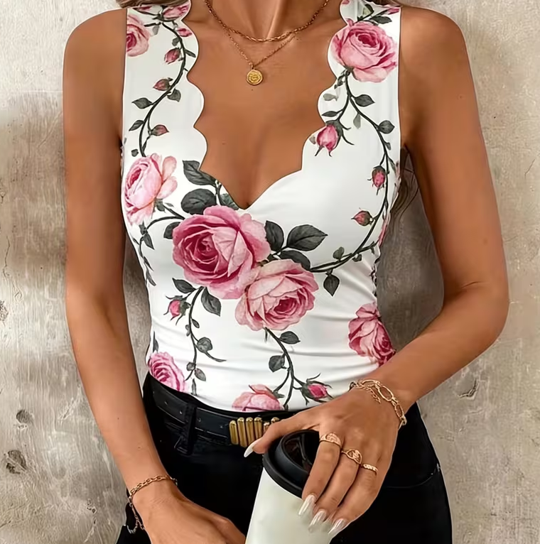 Romantic Sleeveless Vest for Women - French Chic Style