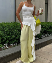Elegant Irregular Ruffled Vest for Women