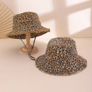 Leopard Print Fisherman's Hat for Women - Wide Brim Sunshade