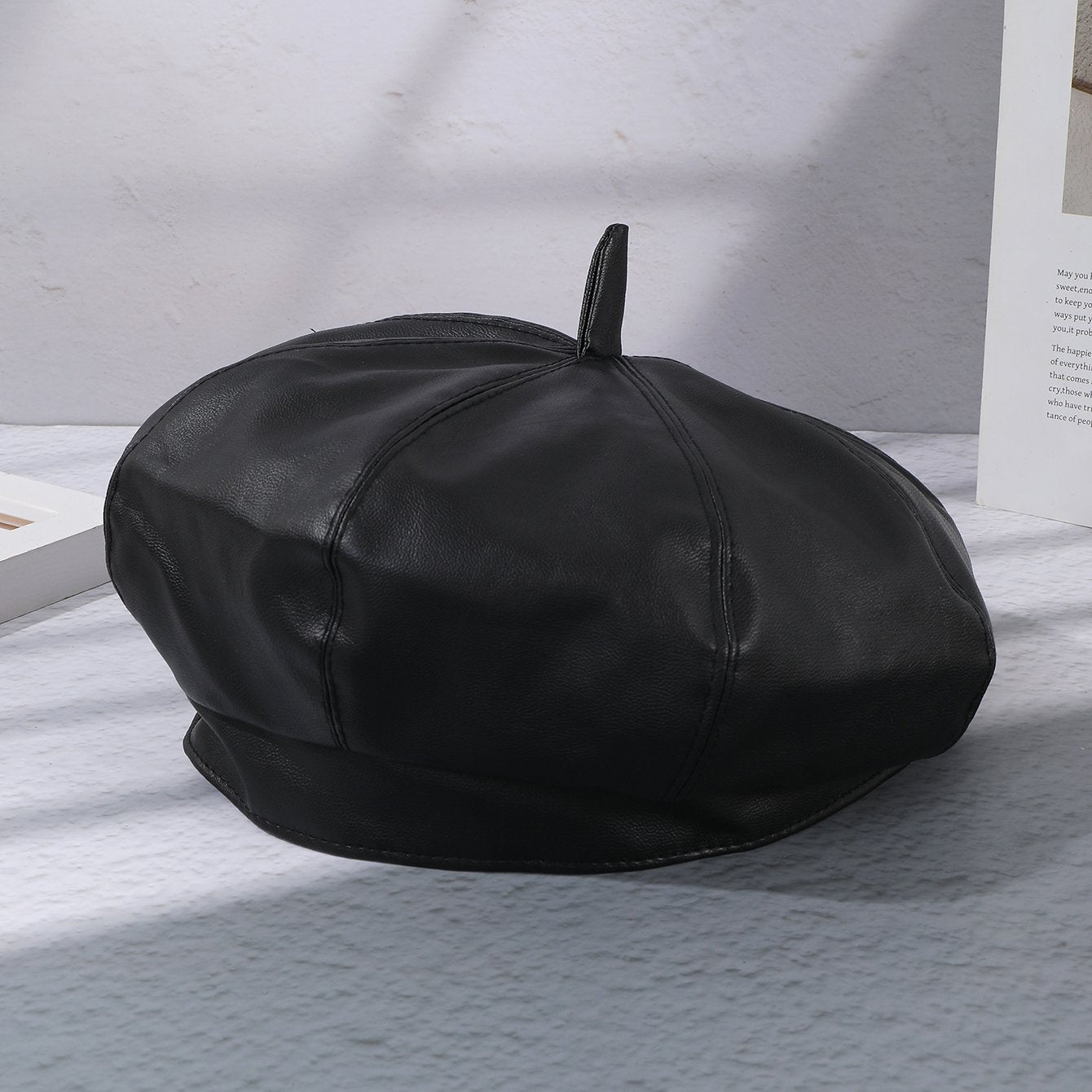 Chic Leather Beret