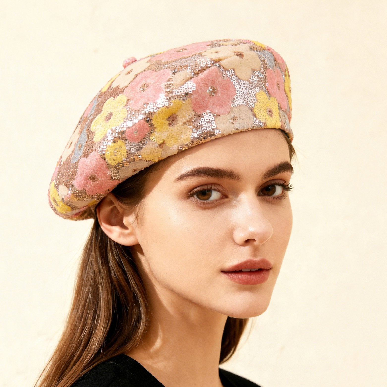 Trendy Sequin Beret