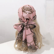Elegant Leopard Print Silk Scarf for Women