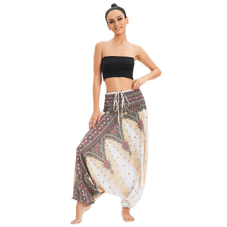 Bohemian Big Crotch Pants One-piece Ethnic Group