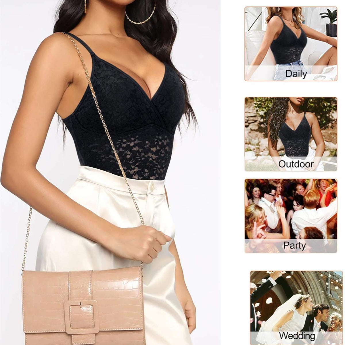 Lace Back Body-Shaping Corset & Shaping Camisole