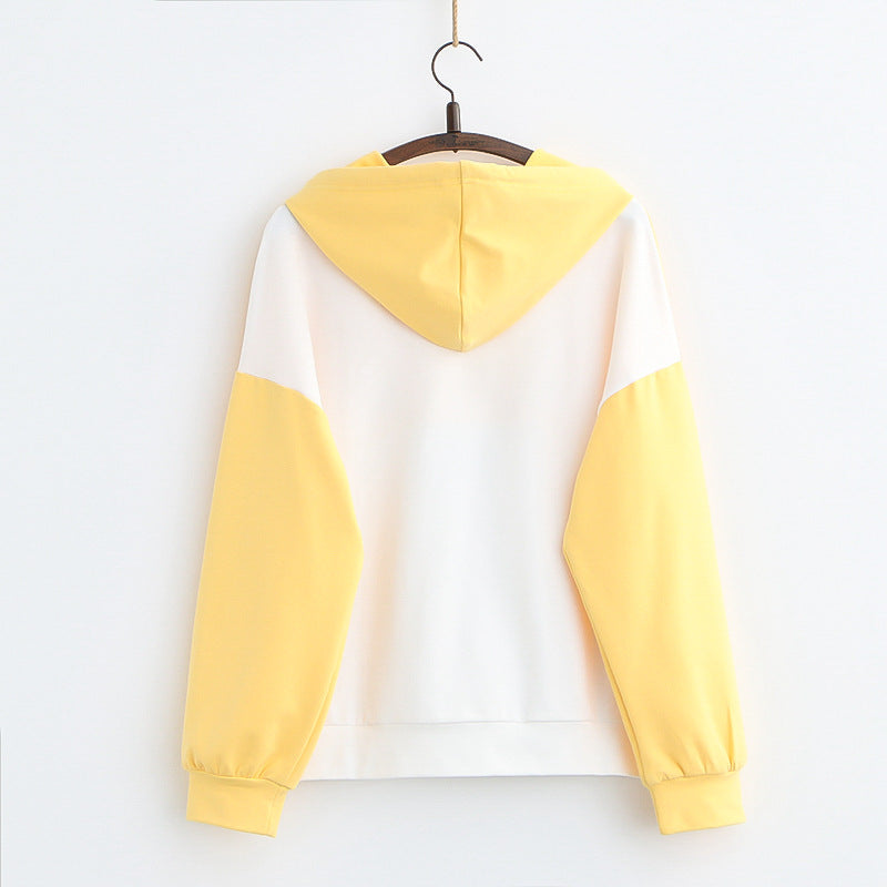 Cute Cat Print Loose Japanese Kawaii Hoodie