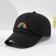 Rainbow Pattern Sun-Protective Baseball Cap for Women