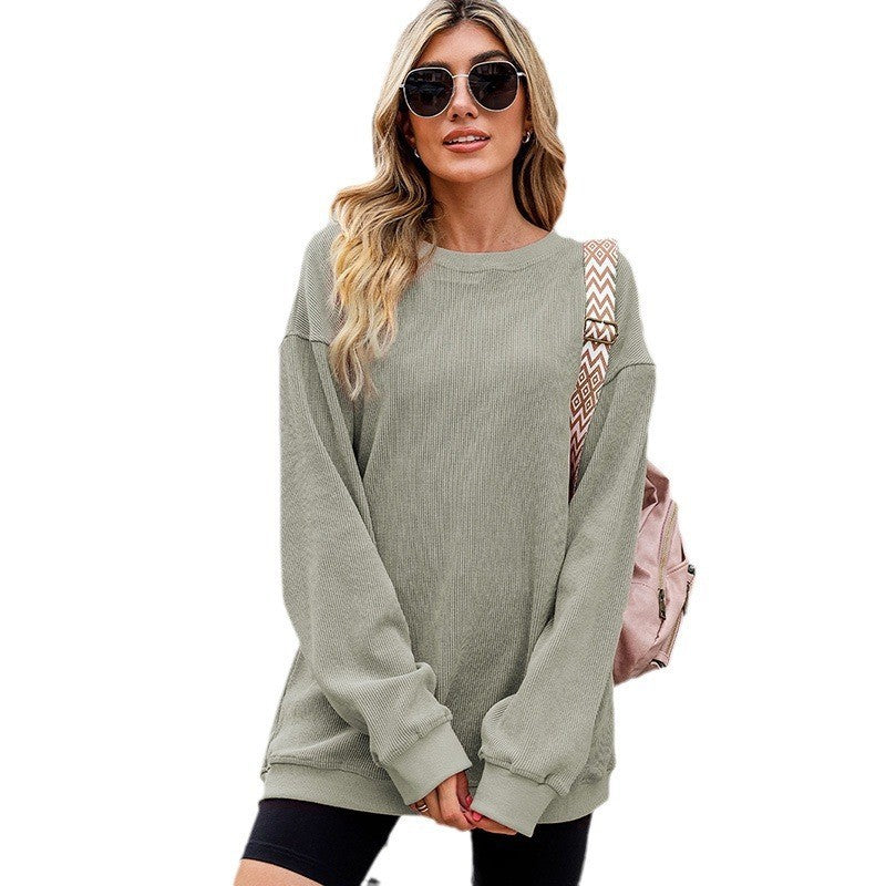 Cozy Solid Color Women's Knitted Pullover Sweater