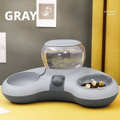 Double Pet Bowls for Cats and Dogs