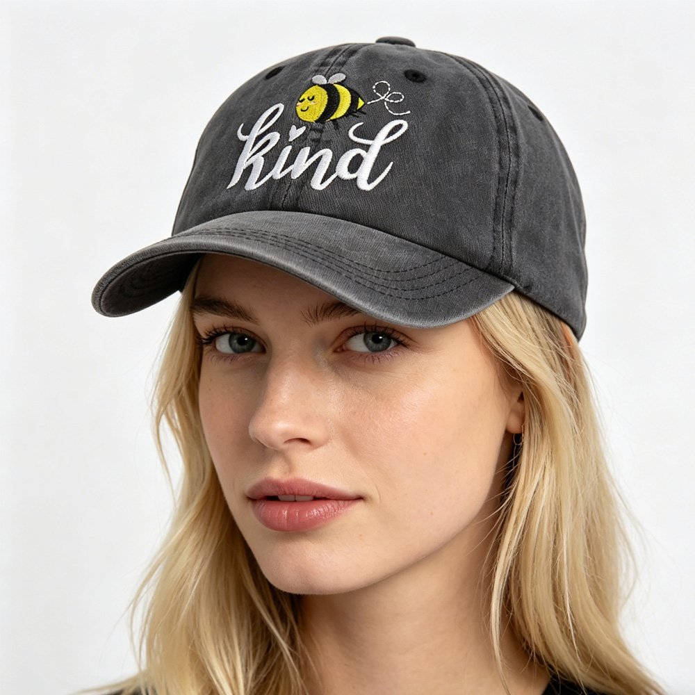 Embroidered Baseball Cap - Washed Cotton Low-Profile Hat for Men & Women