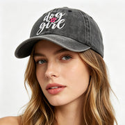 Embellished Dog Lover Baseball Cap - Soft Cotton Vintage Hat