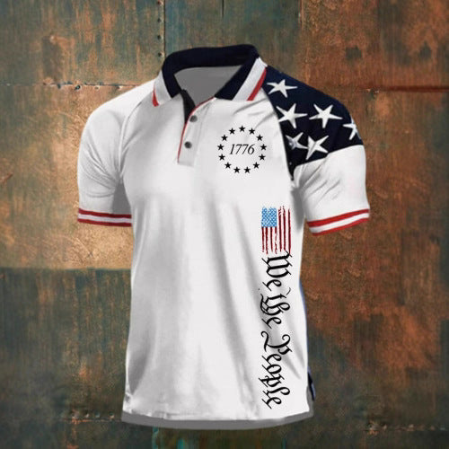 3D Printed Golf Polo Shirt – Light Short Sleeve for Spring