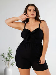 High-Neck Plus Size Beach Tankini Swimsuit