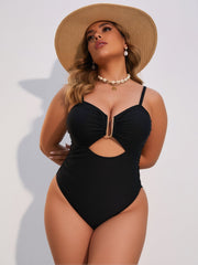 Elegant Beach Swimsuit for Women - High Neck One Piece