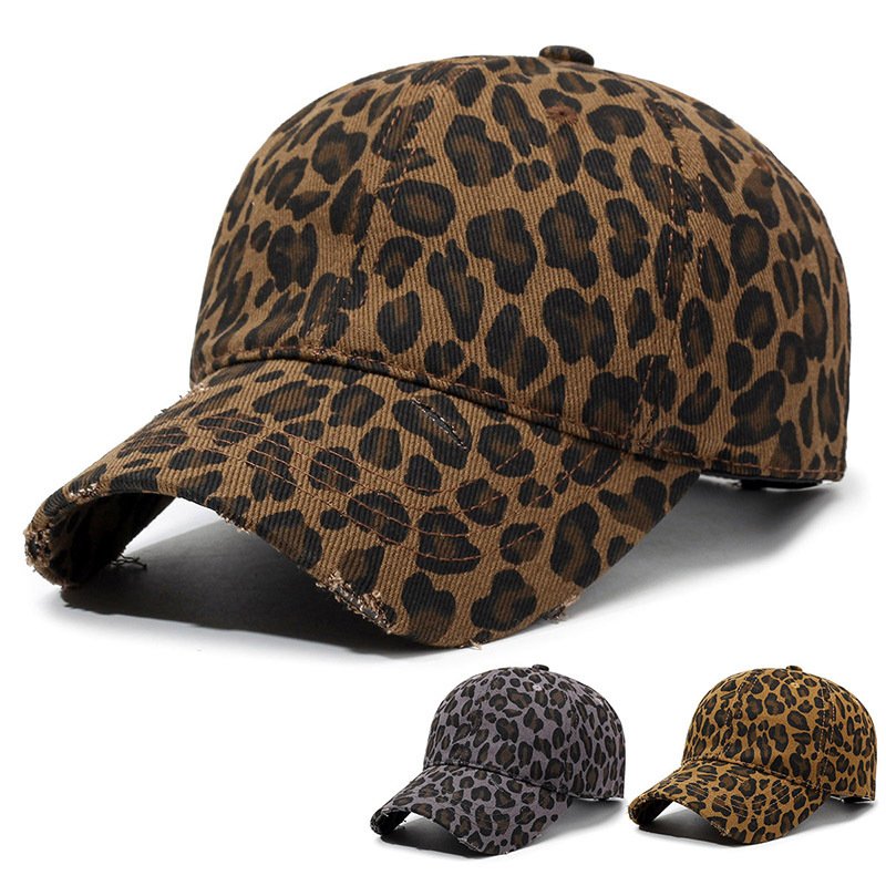Leopard Print Baseball Cap for Men & Women - Adjustable Sun Protection Cap