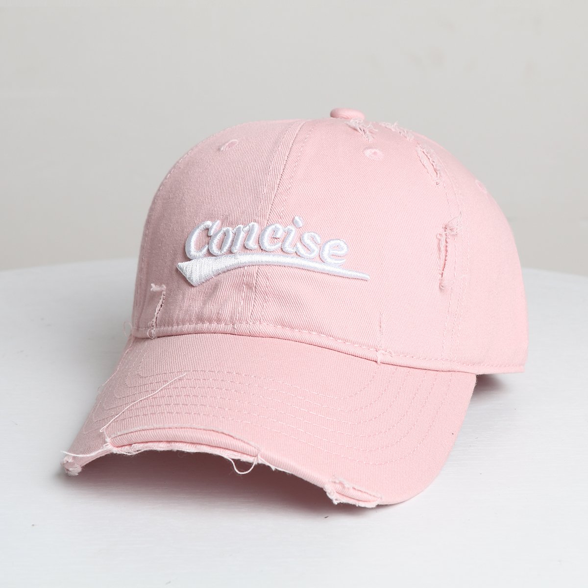 Retro Street Style Baseball Cap - Soft-top Frayed-edge Design