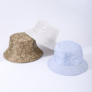 Jacquard Fishing Hat with Retro Floral Pattern