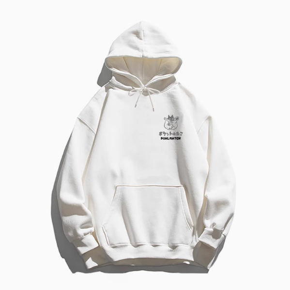 Korean Style Loose Cartoon Anime Hoodie for Women
