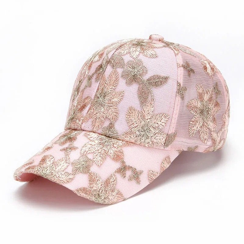 Breathable Floral Baseball Cap for Women